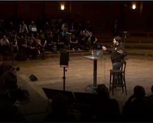 Juan Benet speaking to an audience at Web3 Summit